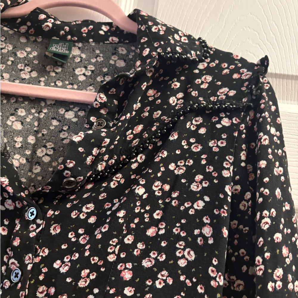 Floral Long Sleeve Dress Wild Fable Dress - Picture 2 of 6